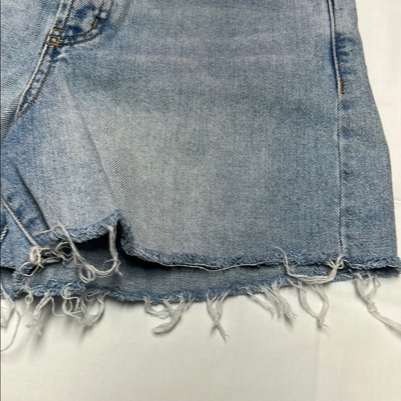 Forever 21 cotton denim cut off shorts petite size 25 light wash button fly - Picture 7 of 12